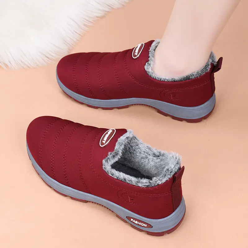 Women's Cotton Shoes 2025 Autumn and Winter New Women's Shoes Boots Cross-Border Warm and Comfortable Mother's Shoes Fleece-Lined Thickeneded Snow Boots — feature 15