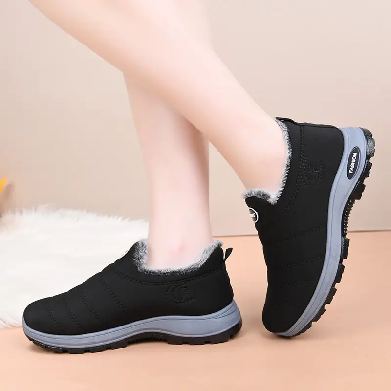 Women's Cotton Shoes 2025 Autumn and Winter New Women's Shoes Boots Cross-Border Warm and Comfortable Mother's Shoes Fleece-Lined Thickeneded Snow Boots — feature 18