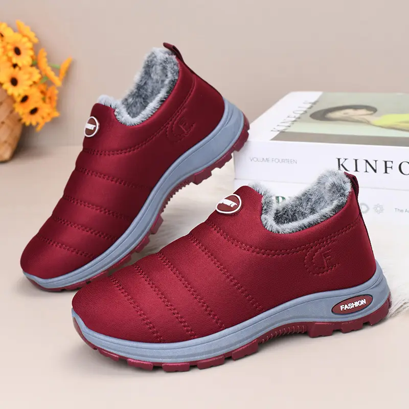 Women's Cotton Shoes 2025 Autumn and Winter New Women's Shoes Boots Cross-Border Warm and Comfortable Mother's Shoes Fleece-Lined Thickeneded Snow Boots — feature 6
