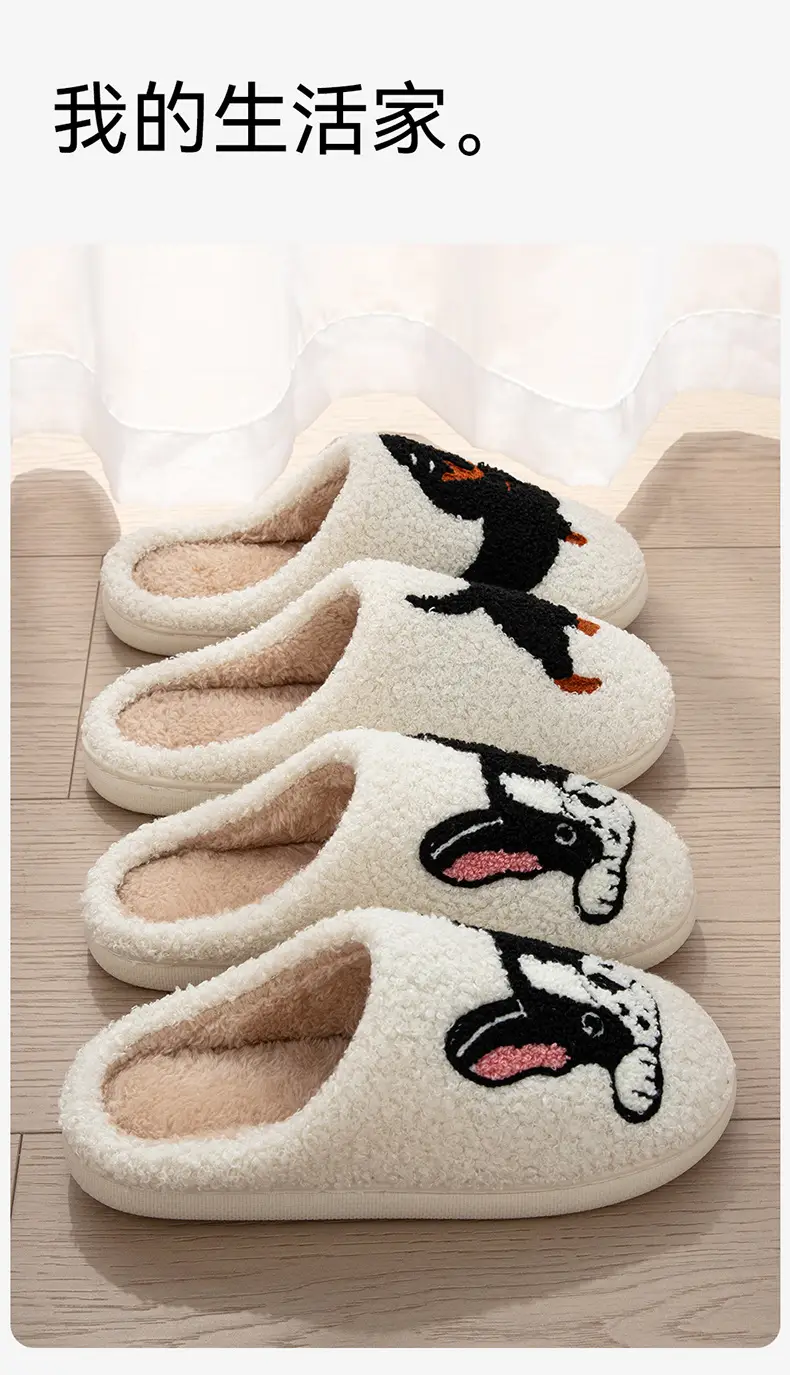 2025 Christmas Elk Cotton Slippers Women's Warm Winter — feature 9