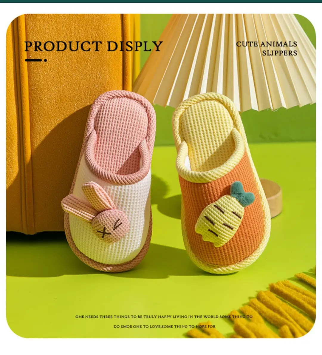 Baotou Cotton Slippers for Girls, Autumn and Winter Indoor Breathable Carrot Rabbit Silent Cartoon Non-Slip Parent-Child Slippers, Linen Winter — feature 3