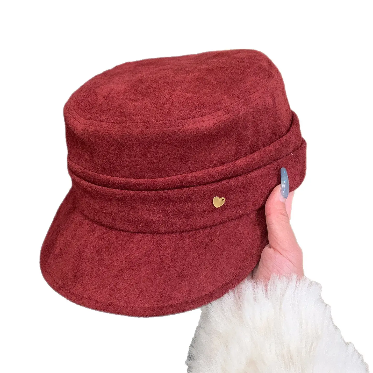 Japanese Retro Melard Pleated Coffee Beret for Women - Image 9