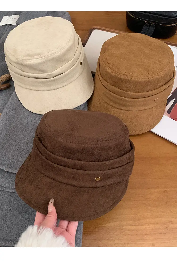 Japanese Retro Melard Pleated Coffee Beret for Women — feature 11