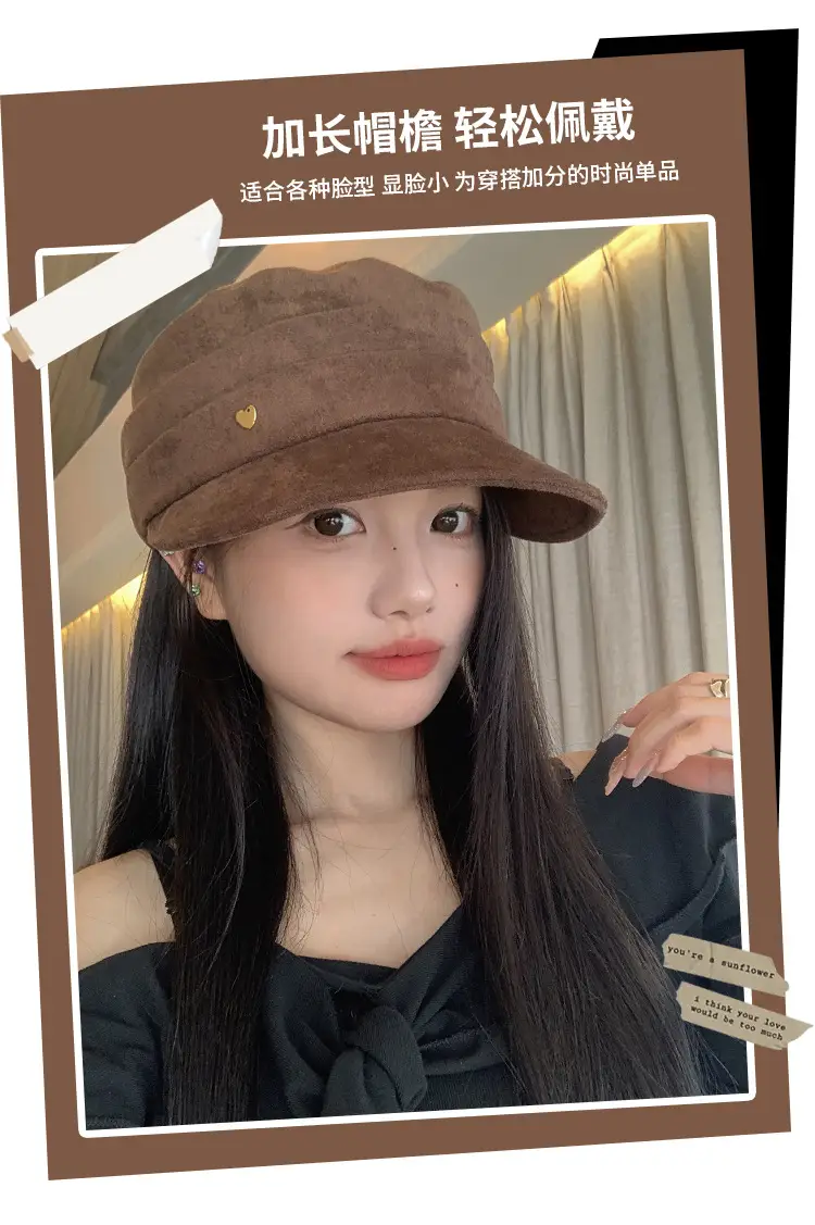 Japanese Retro Melard Pleated Coffee Beret for Women — feature 5