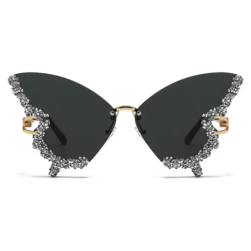 Butterfly-Shaped Diamond Sunglasses for Women - Image 8
