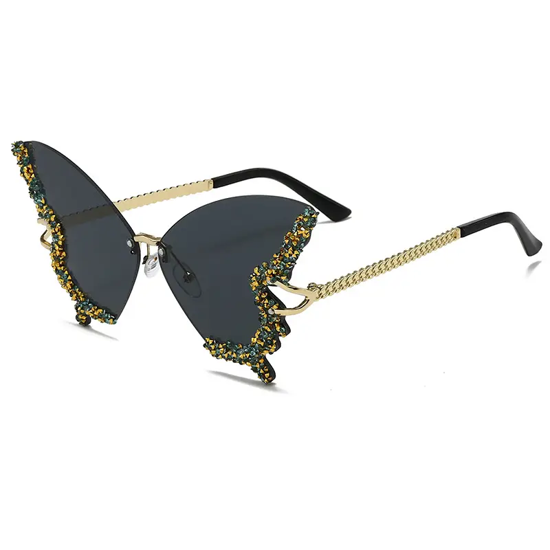 Butterfly-Shaped Diamond Sunglasses for Women - Image 10