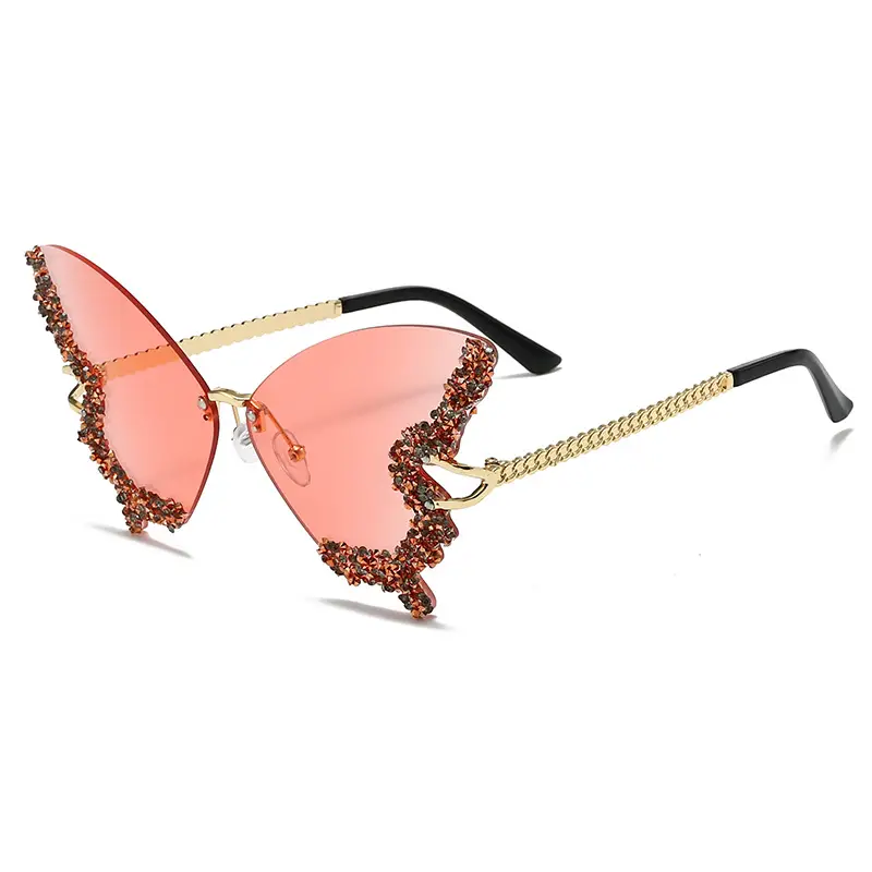Butterfly-Shaped Diamond Sunglasses for Women - Image 11