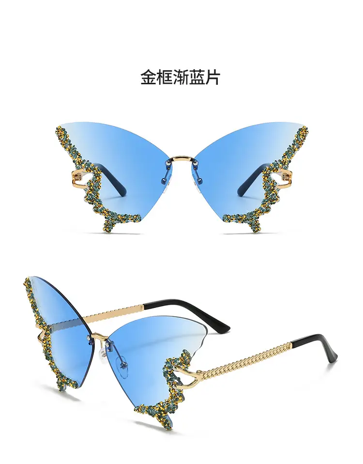Butterfly-Shaped Diamond Sunglasses for Women β feature 15