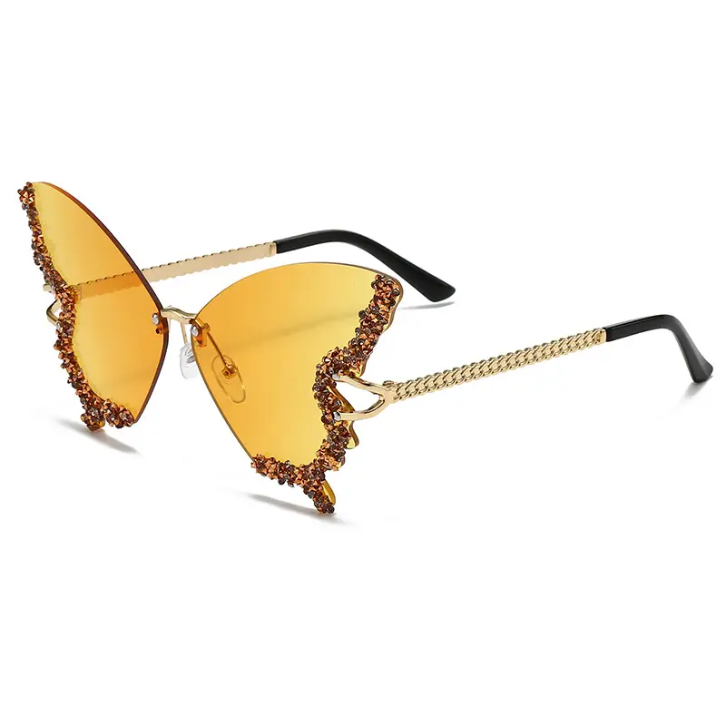 Butterfly-Shaped Diamond Sunglasses for Women - Image 5