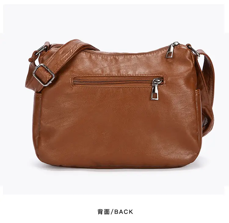 Brown Quilted Shoulder Crossbody Bag Large Capacity — feature 30