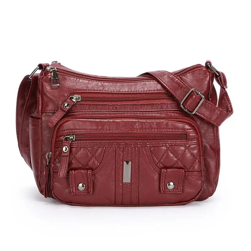 Brown Quilted Shoulder Crossbody Bag Large Capacity - Image 2