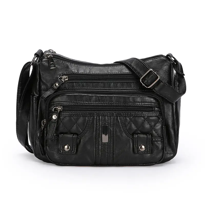 Brown Quilted Shoulder Crossbody Bag Large Capacity - Image 4
