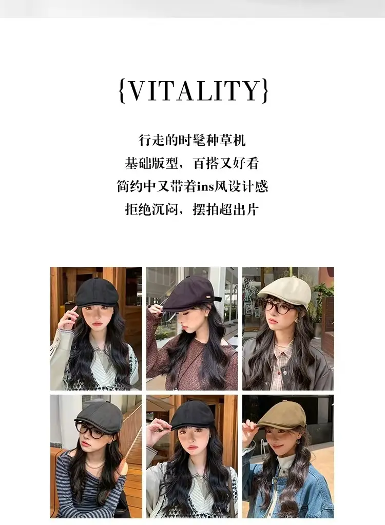 Japanese Retro Cap for Women Spring Autumn Forward Cap — feature 11