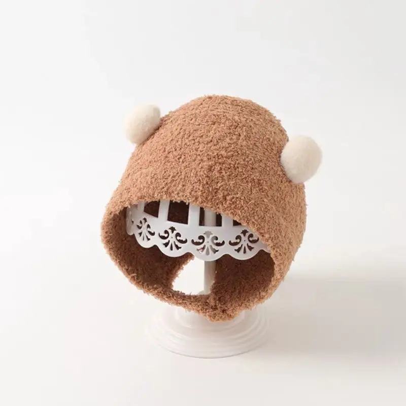 Autumn and Winter Cute Piggy Warm Plush Hats for Boys and Girls, Outdoor Windproof Hats, Baby Ear Protection Hats, Baby Hats