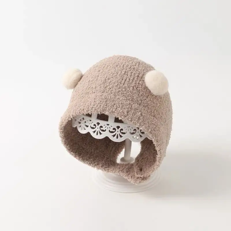 Autumn and Winter Cute Piggy Warm Plush Hats for Boys and Girls, Outdoor Windproof Hats, Baby Ear Protection Hats, Baby Hats