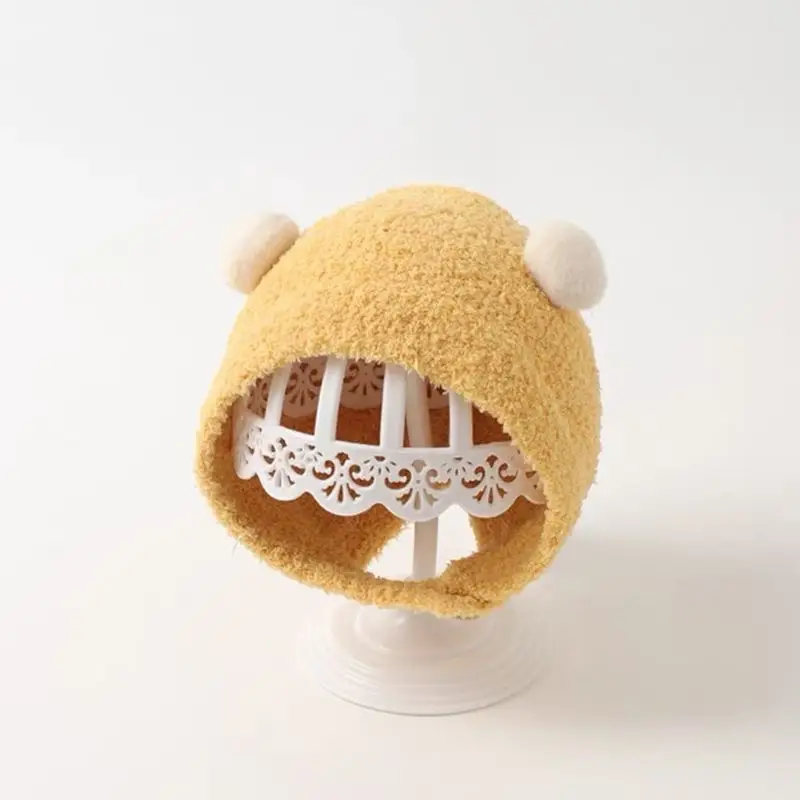 Autumn and Winter Cute Piggy Warm Plush Hats for Boys and Girls, Outdoor Windproof Hats, Baby Ear Protection Hats, Baby Hats