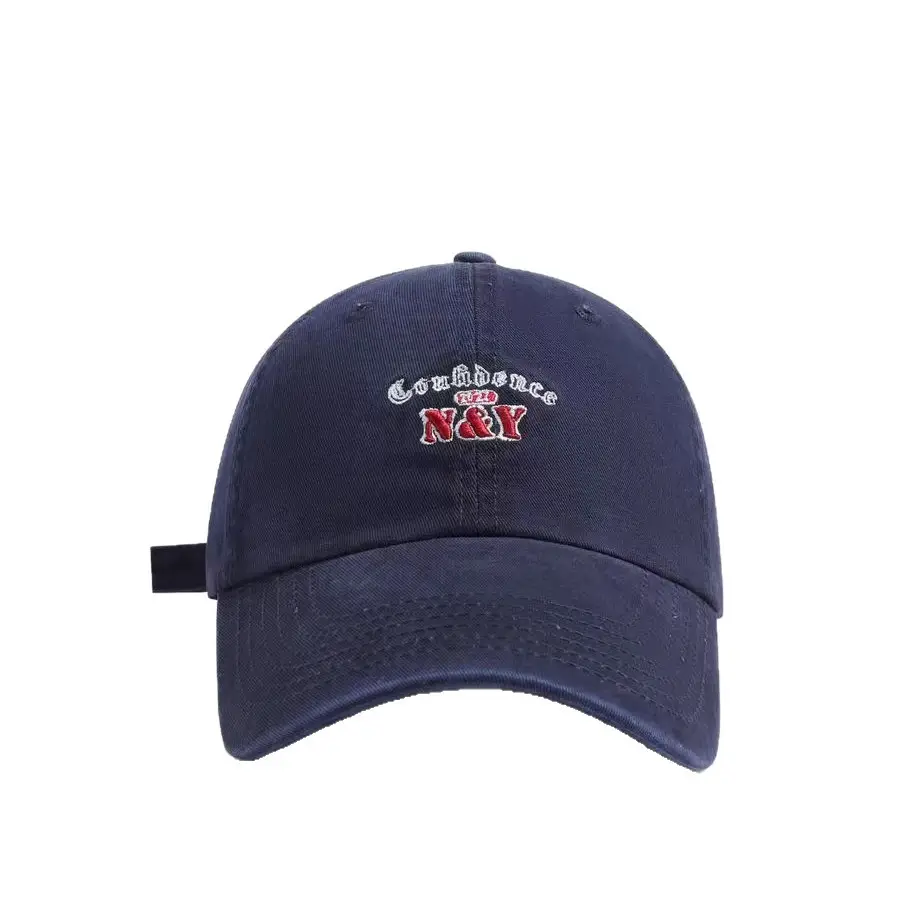 Women Retro Letter Embroidered Baseball Cap Red - Image 13