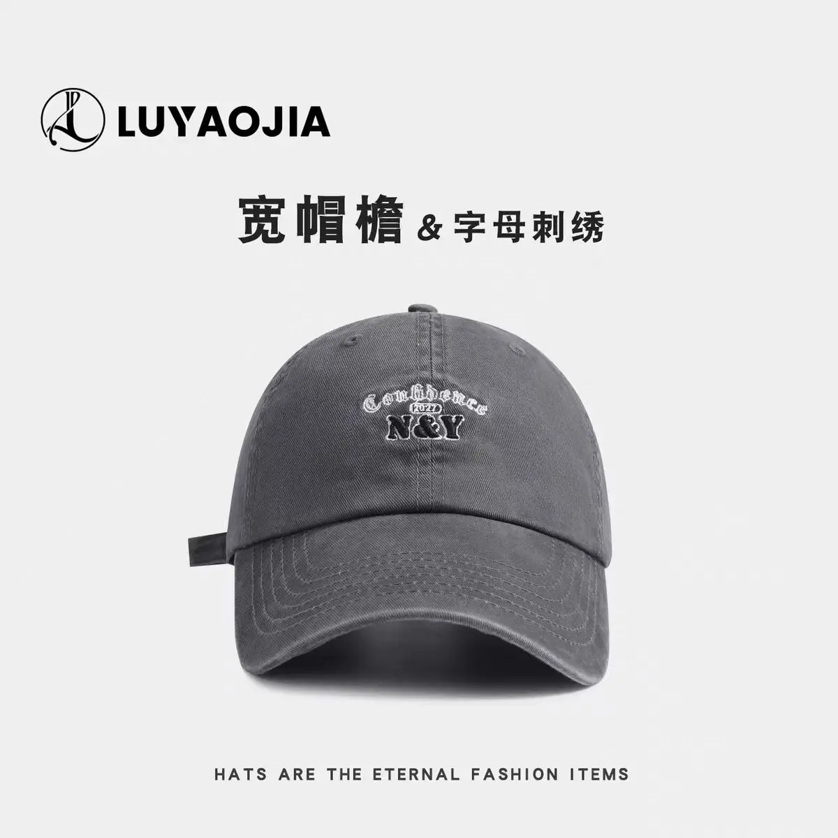 Women Retro Letter Embroidered Baseball Cap Red - Image 4