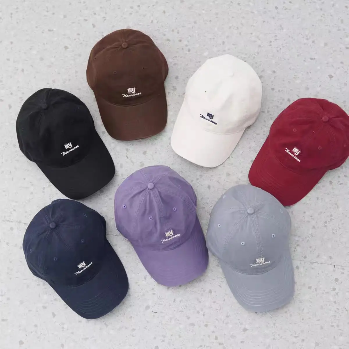 Pure Cotton Baseball Caps with Letter Embroidery in Multiple Colors — feature 2