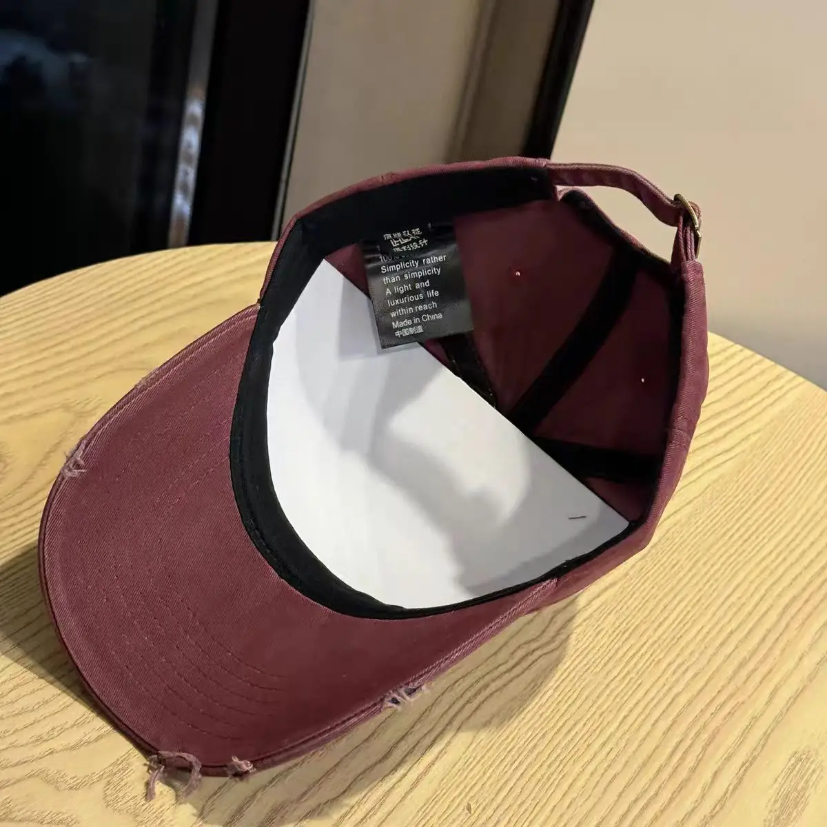 Women Letter Distressed Baseball Cap Blue Duckbill — feature 18