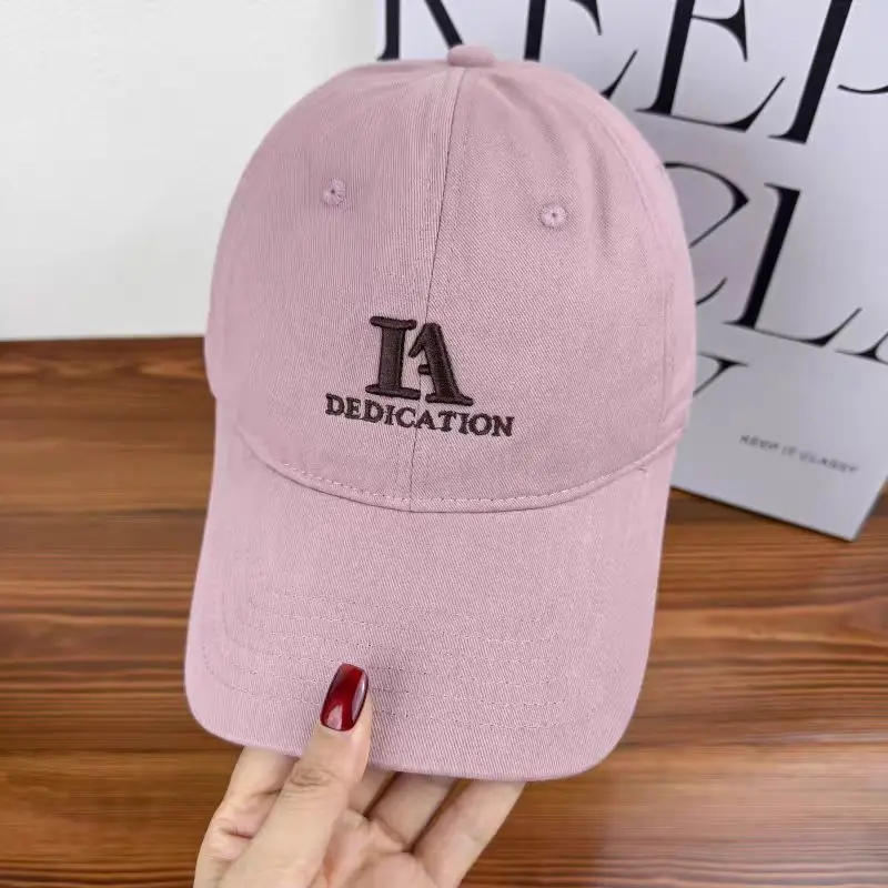 Japanese Style Letter Embroidered Baseball Cap for Men Women Beige — feature 13