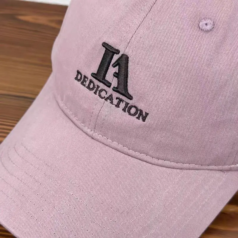 Japanese Style Letter Embroidered Baseball Cap for Men Women Beige — feature 15