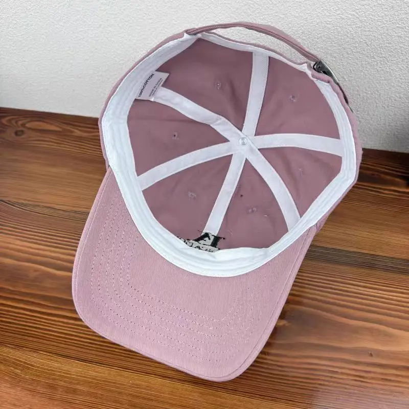 Japanese Style Letter Embroidered Baseball Cap for Men Women Beige — feature 17