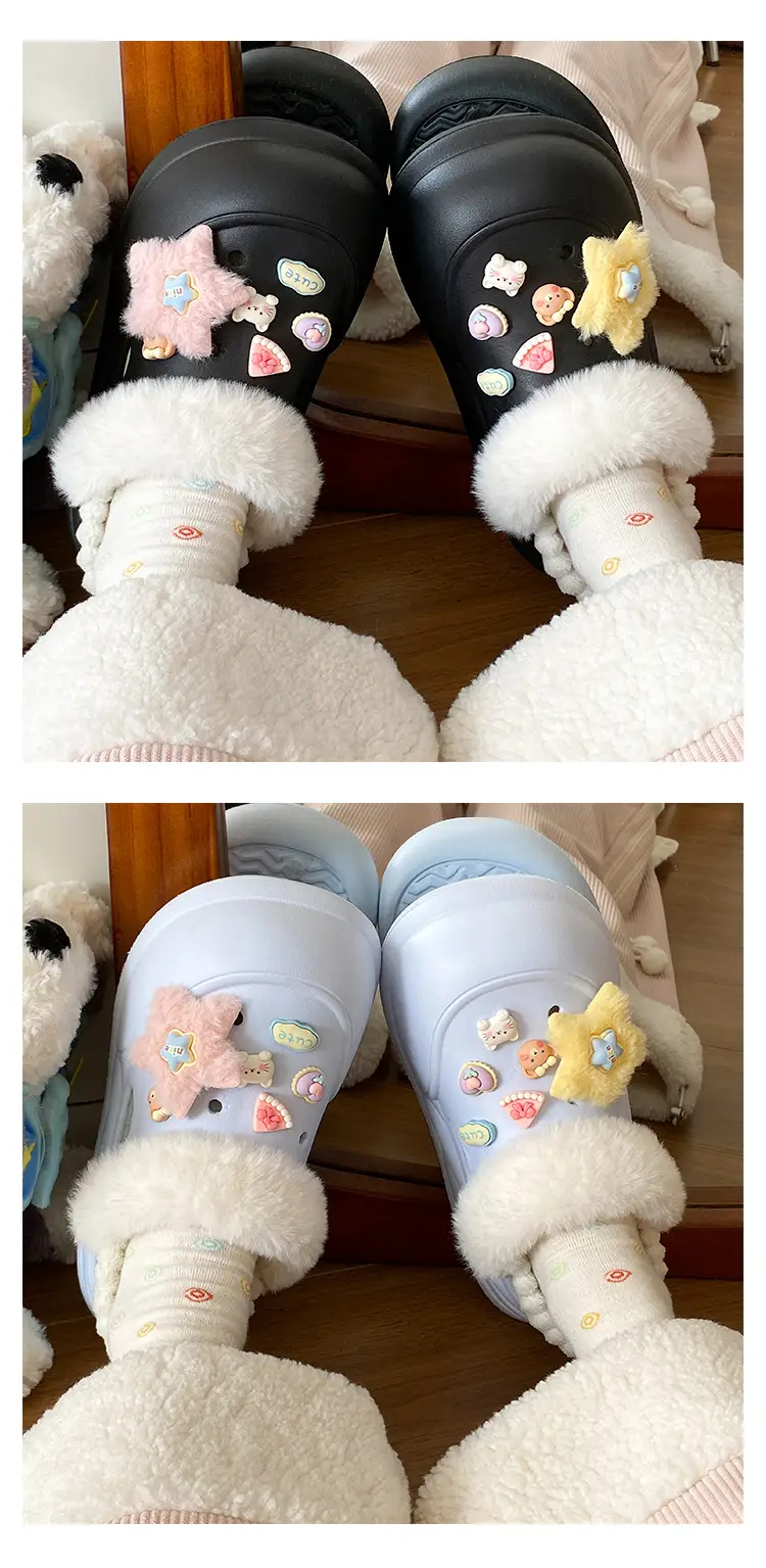 Cute Fluffy Slippers for Women Winter Warm Cotton — feature 20
