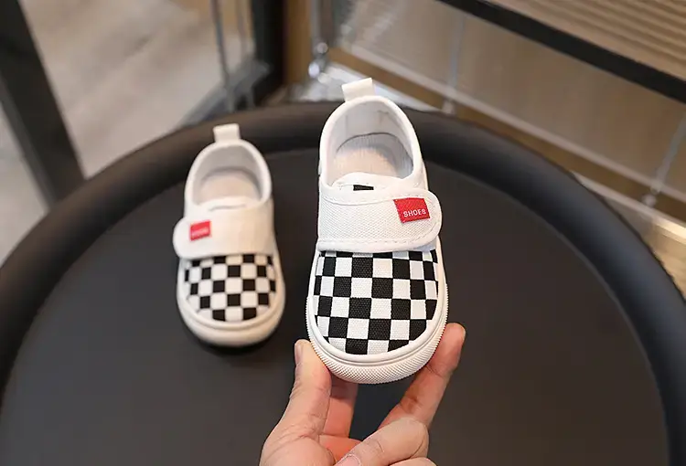 Children's Checkered Canvas Slip-On Shoes for Kids — feature 10