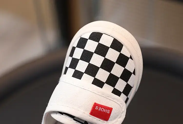 Children's Checkered Canvas Slip-On Shoes for Kids — feature 12