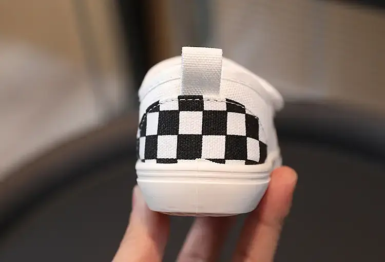 Children's Checkered Canvas Slip-On Shoes for Kids — feature 13