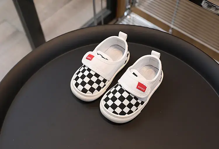 Children's Checkered Canvas Slip-On Shoes for Kids — feature 9