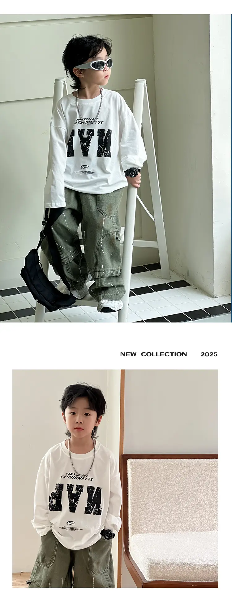 Children's Plaid Hooded T-Shirt Set for Boys 2026 — feature 14