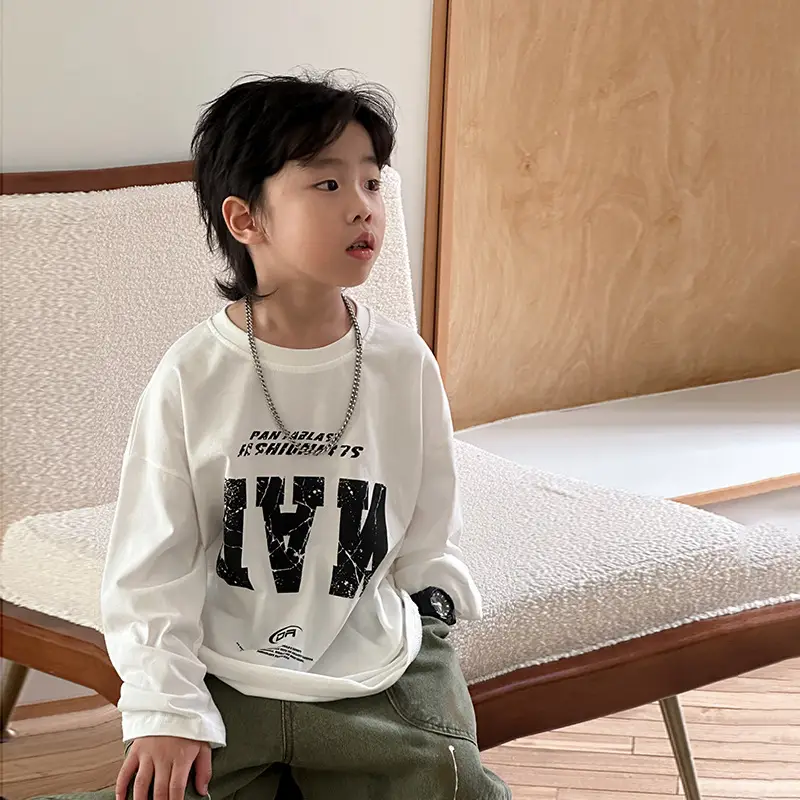 Children's Plaid Hooded T-Shirt Set for Boys 2026 - Image 2