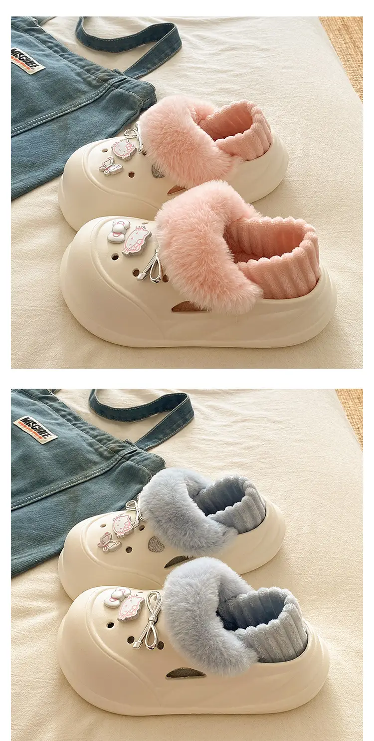 Pink Plush Winter Slippers for Women — feature 18