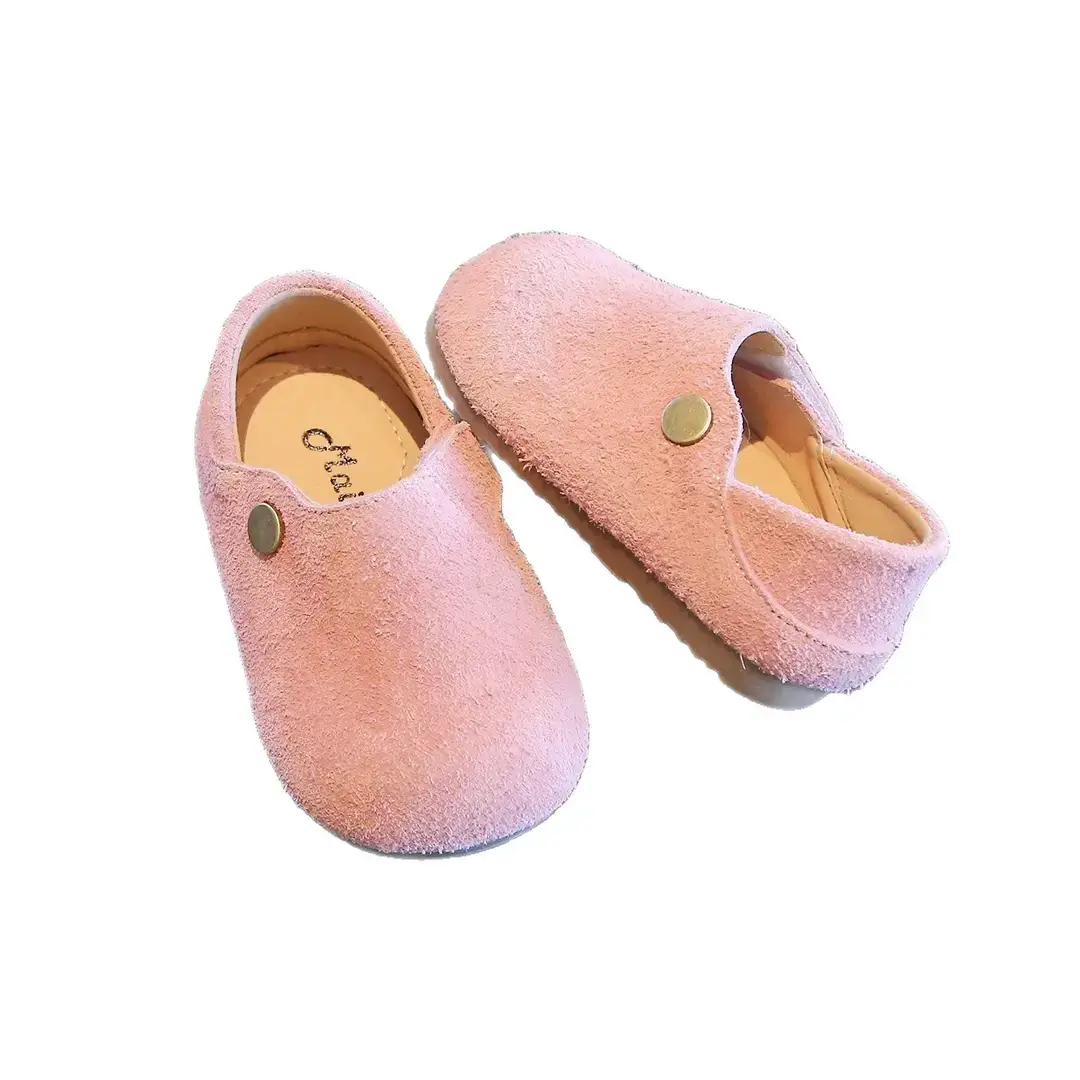 Baby Birkenstock Shoes Spring and Autum Leather Shoes Girls Baby Soft Sole Toddler Shoes Boys Beanie Shoes 1 to 3 Years Old Children's Shoes