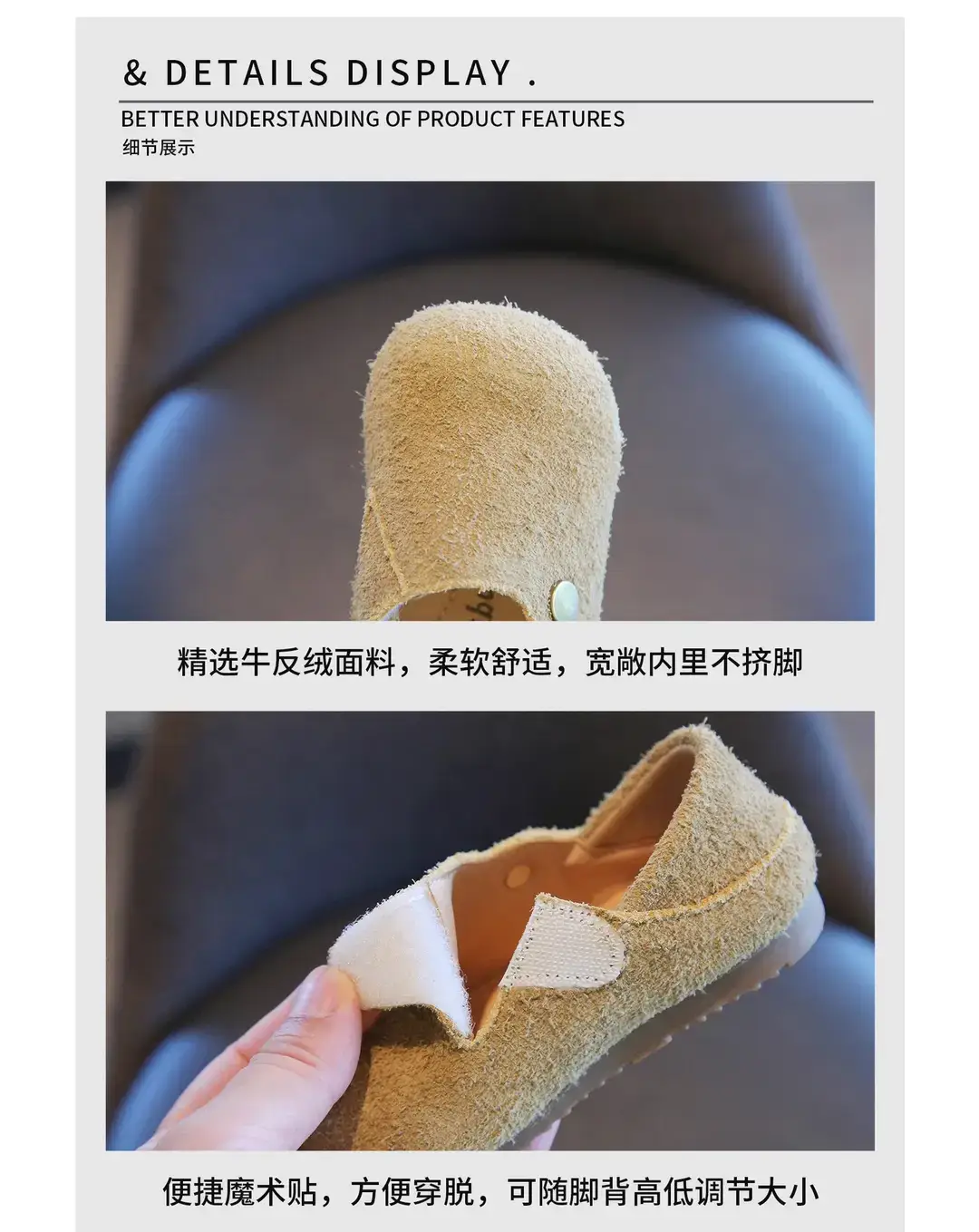 Baby Birkenstock Shoes Spring and Autum Leather Shoes Girls Baby Soft Sole Toddler Shoes Boys Beanie Shoes 1 to 3 Years Old Children's Shoes — feature 4