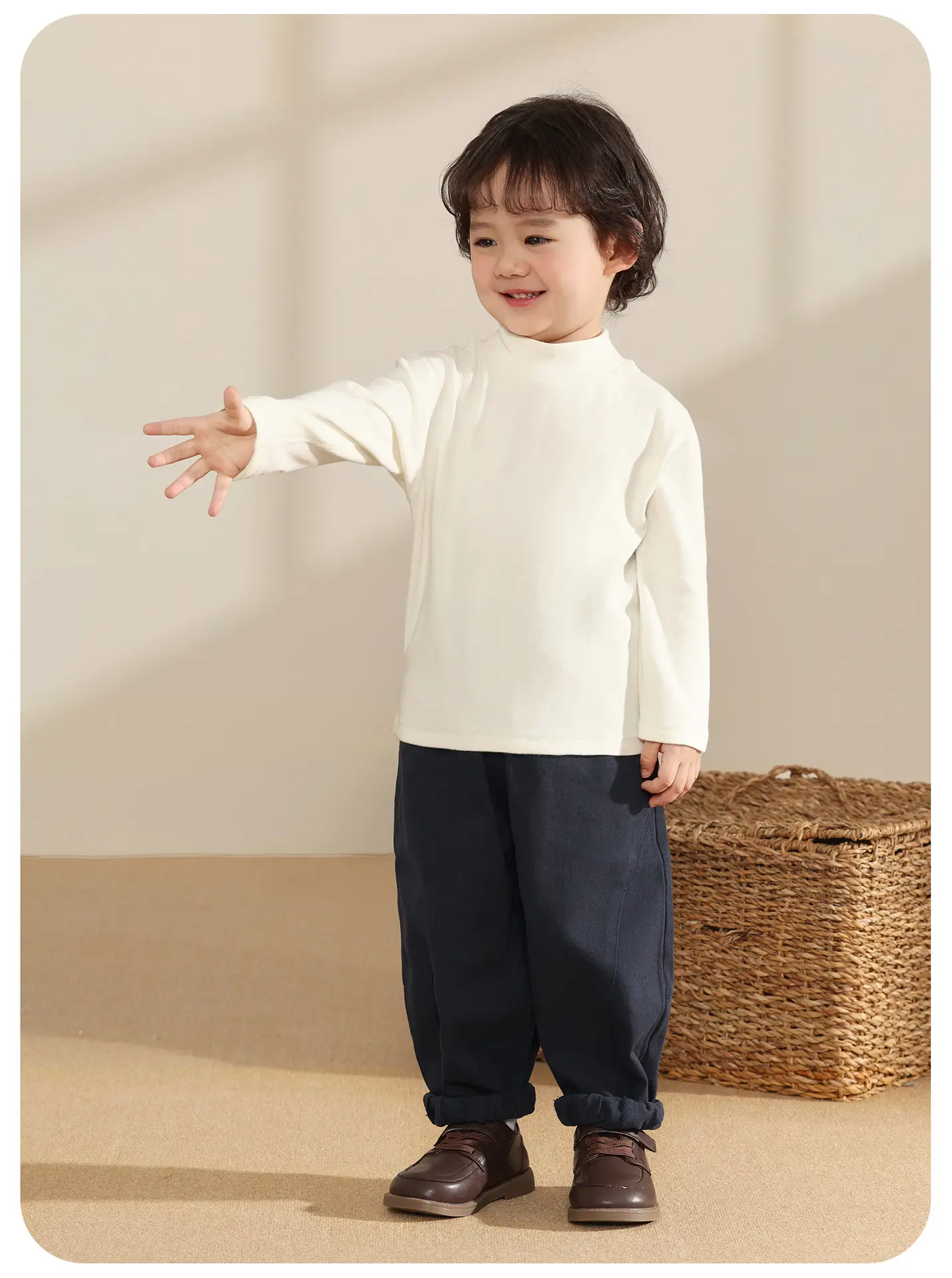 Kaka Panda Boys Winter Long Sleeve T-Shirt Dark Grey — feature 11