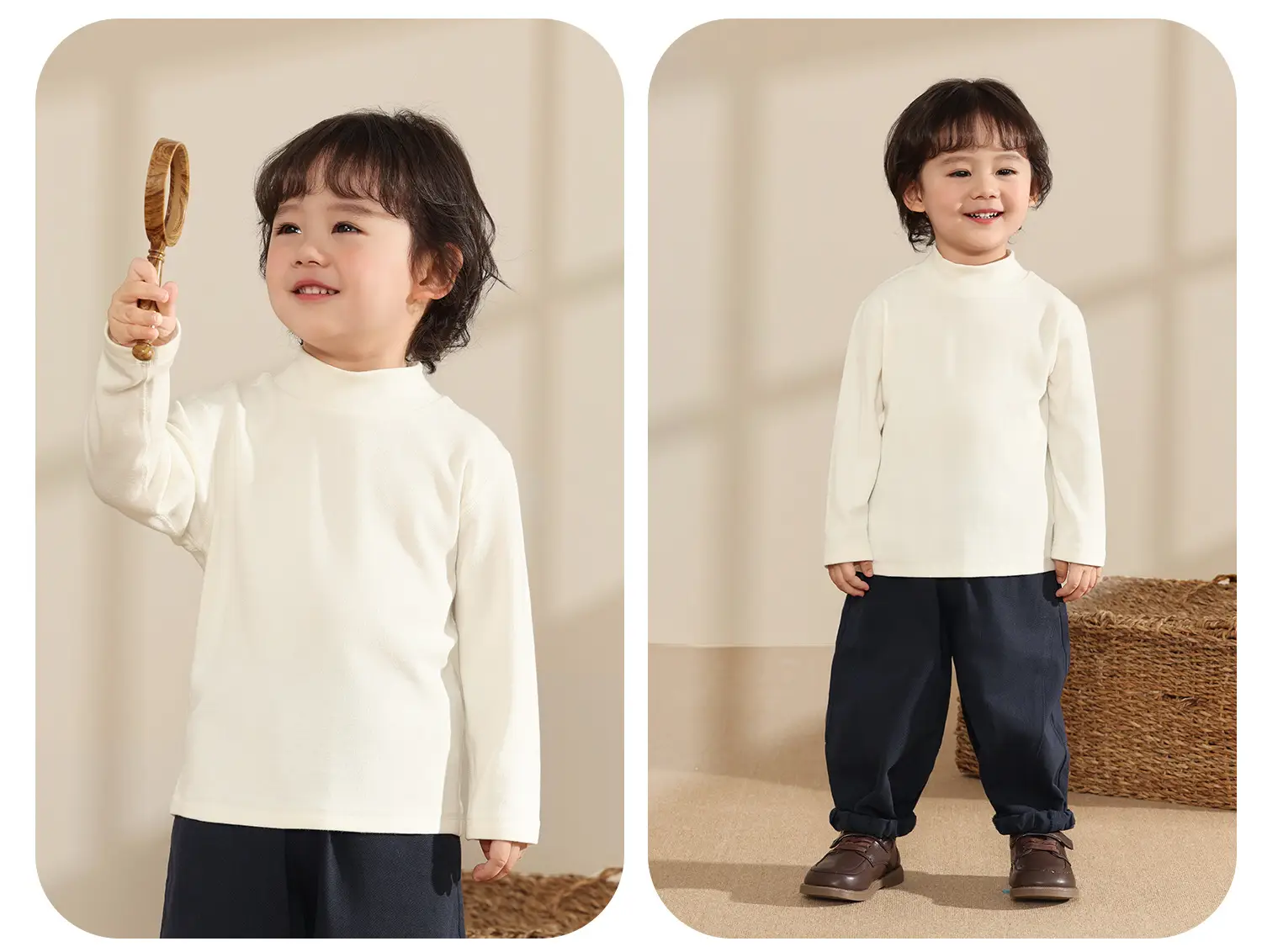 Kaka Panda Boys Winter Long Sleeve T-Shirt Dark Grey — feature 9