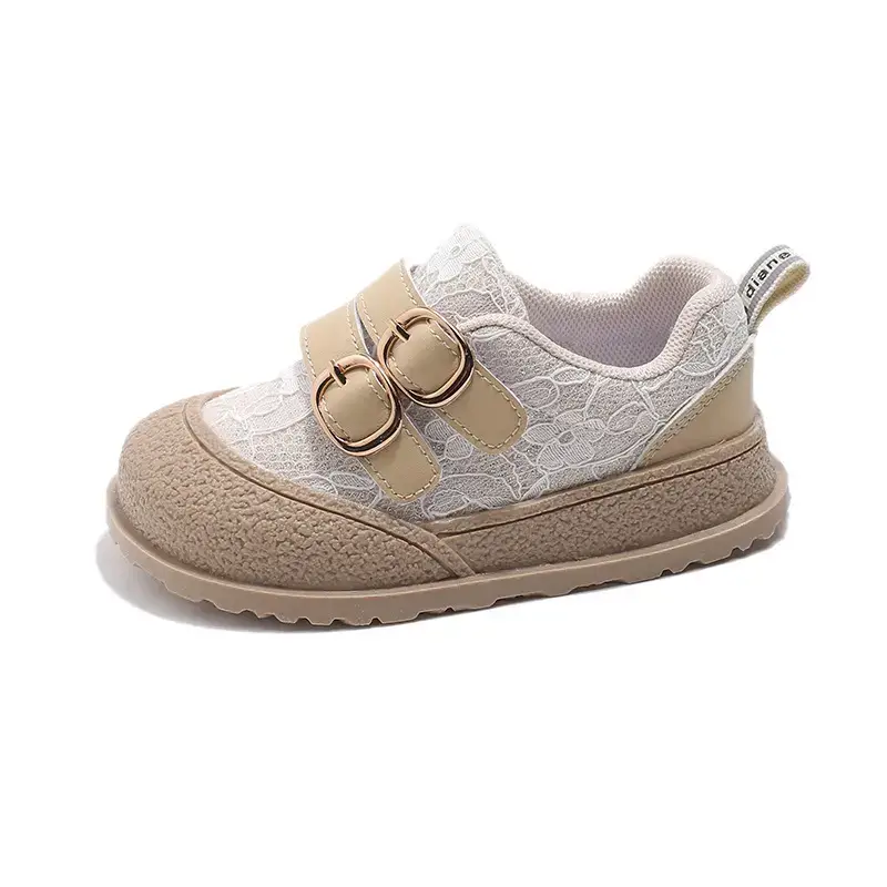 Girls Lace Mesh Toddler Shoes White Anti-Slip
