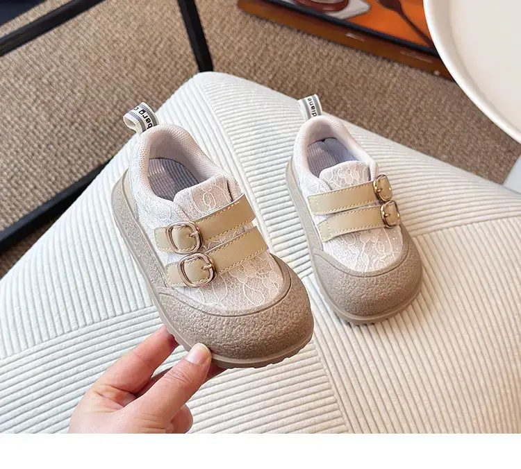 Girls Lace Mesh Toddler Shoes White Anti-Slip — feature 10
