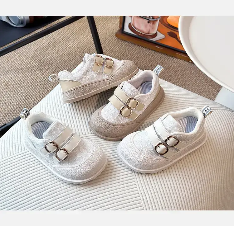 Girls Lace Mesh Toddler Shoes White Anti-Slip — feature 7