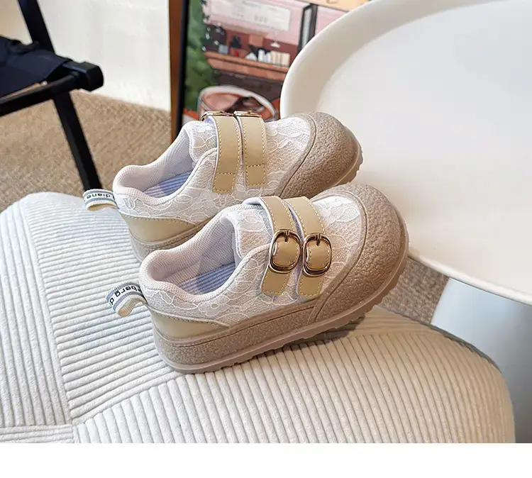 Girls Lace Mesh Toddler Shoes White Anti-Slip — feature 9