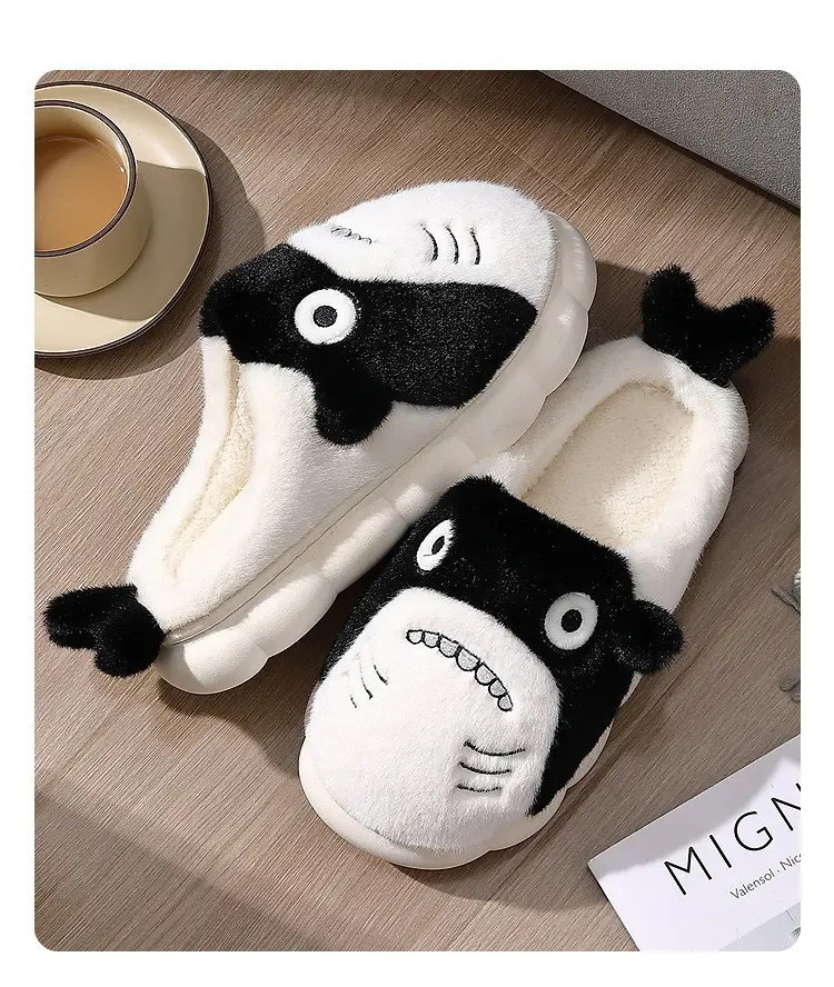 Cartoon Cute Little Fish, Cute and High-End Cotton Slippers, Plush, Warm and Thickened, High-Looking, Warm Cotton Slippers — feature 7
