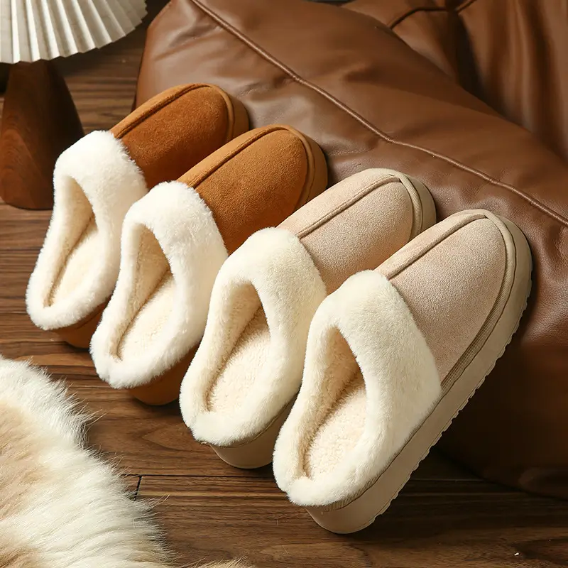 2026 New Style Home Warm Cotton Slippers for Women, Autumn and Winter Plush Indoor Slippers for Men, Thick-Soled Home Slippers for Winter - Image 6