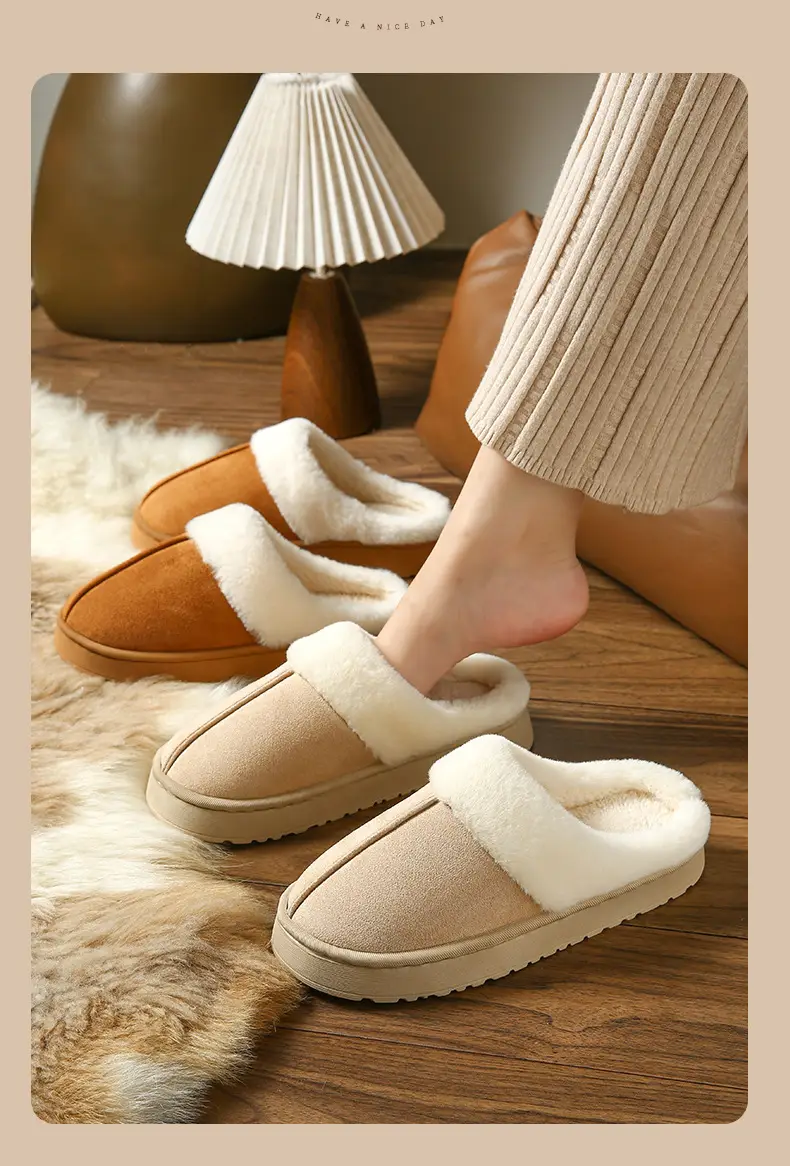 2026 New Style Home Warm Cotton Slippers for Women, Autumn and Winter Plush Indoor Slippers for Men, Thick-Soled Home Slippers for Winter — feature 17