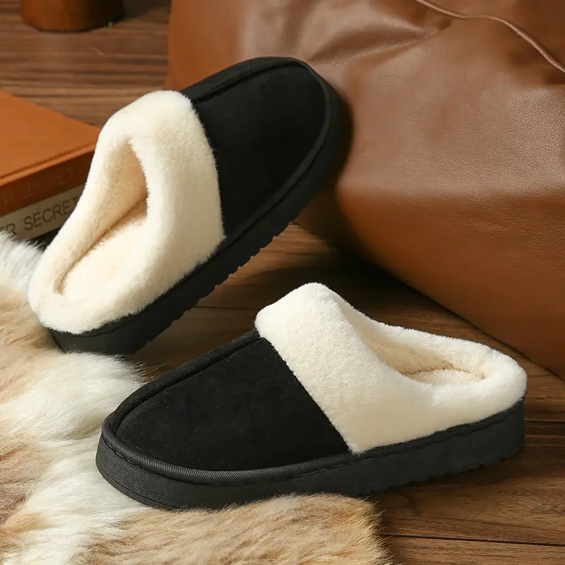 2026 New Style Home Warm Cotton Slippers for Women, Autumn and Winter Plush Indoor Slippers for Men, Thick-Soled Home Slippers for Winter - Image 3