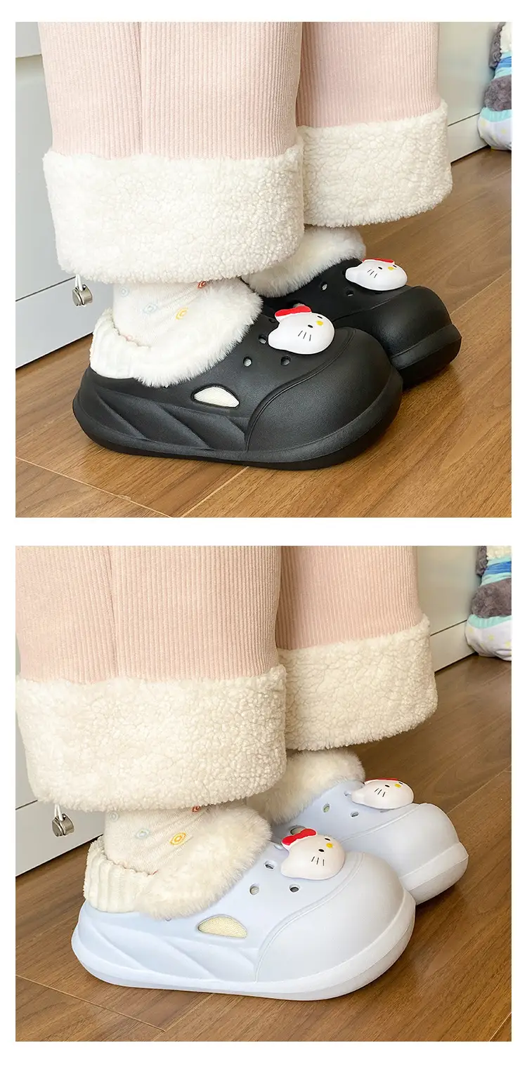 Women's Fleece Lined Winter Slippers with Hello Kitty Design — feature 11