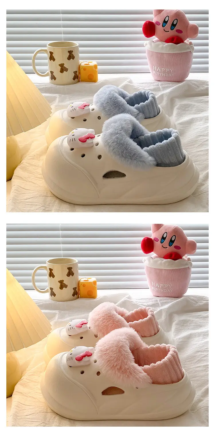 Women's Fleece Lined Winter Slippers with Hello Kitty Design — feature 13