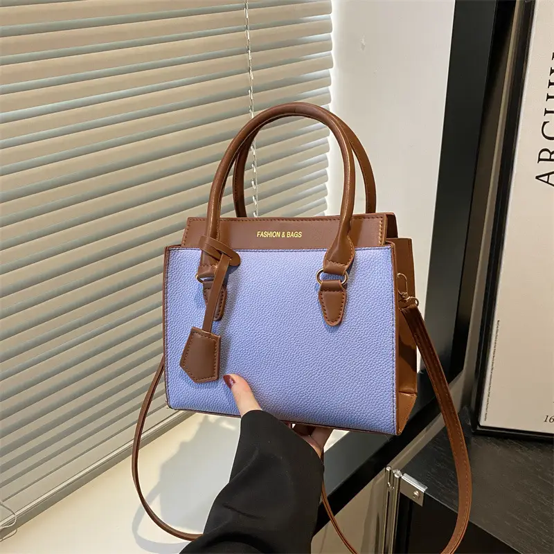 Women's Blue Leather Crossbody Bag 2025 Trendy Casual - Image 6